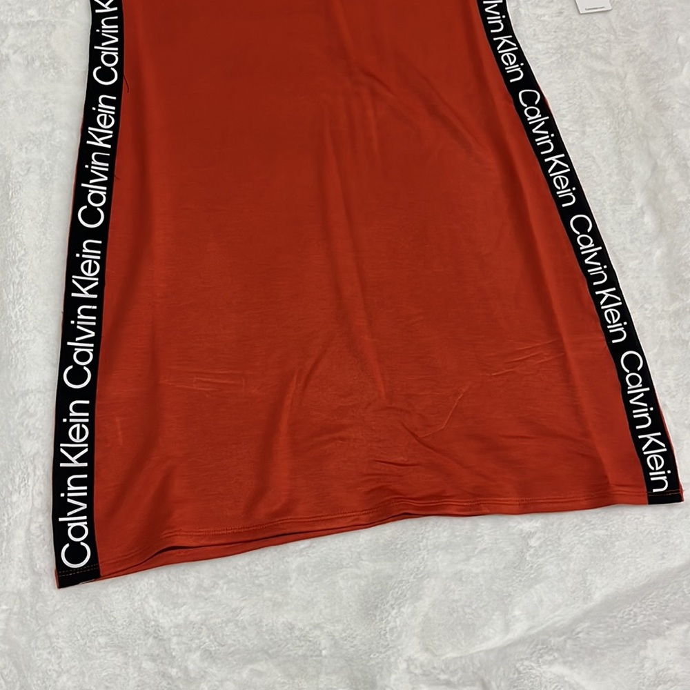 Calvin Klein Women's Short Sleeve Logo T-Shirt Dress - Picture 3 of 6